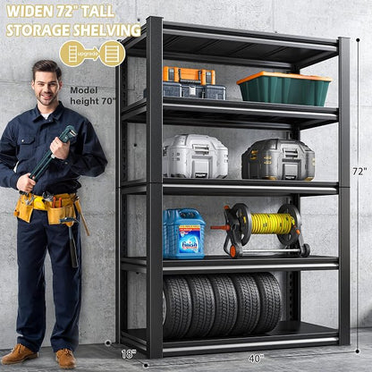 REIBII Garage Shelving Heavy Duty 2500LBS Storage Shelves 40" W Garage Shelves - Image 5