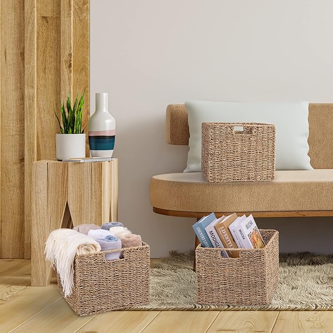 Seagrass Storage Baskets, Pantry Baskets Organization and Storage, Kitchen - Image 6
