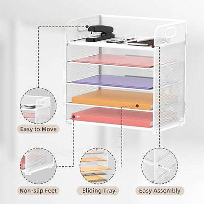 Supeasy 5 Trays Paper Organizer Letter Tray - Image 3
