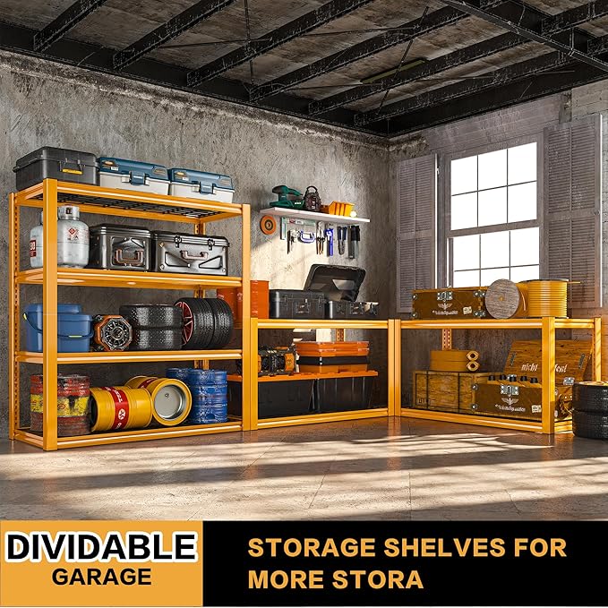 REIBII 40" W Garage Shelving 2240 LBS Storage Shelves Adjustable Heavy Duty - Image 5