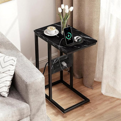 VECELO C Shaped End Side Table - Image 4