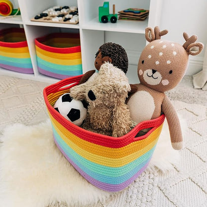 OrganiHaus Rainbow Woven Storage Baskets - Image 6