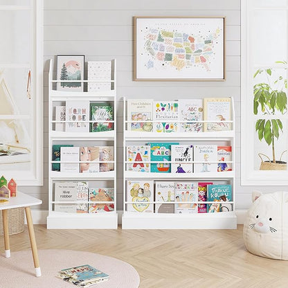 UTEX Kids Bookshelf, 4 Tiers Children's Bookcases and Storage, Kids Bookcase - Image 5