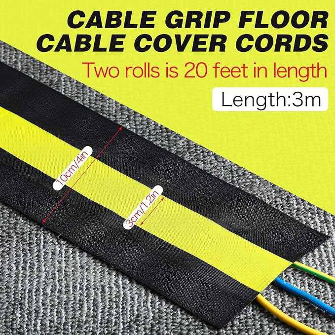 WILLBOND Carpet Cord Cover Cable Protector Floor Cover Cable Protector - Image 2
