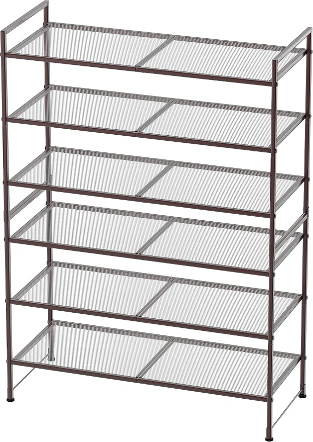Simple Houseware 3-Tier Stackable Mesh Shoe Rack - Image 7