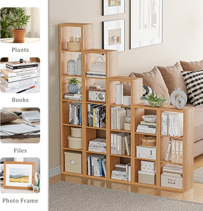 Tall Cube Storage Organizer Bookcase, 6 Tier 11 inch Open Back Cubical Shelf - Image 7
