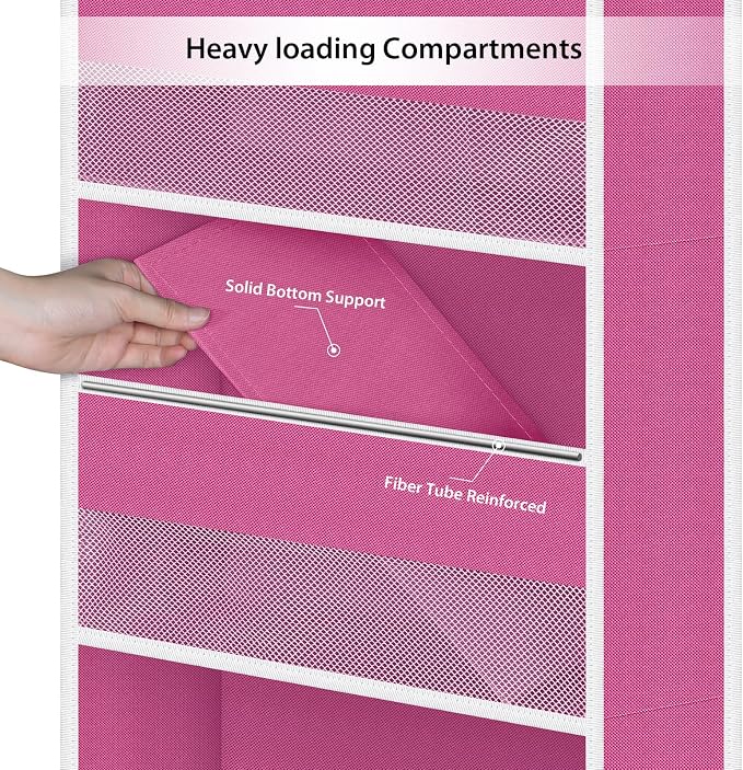 Univivi 6-Shelf Over Door Hanging Organizer Fabric Baby Door Storage - Image 5