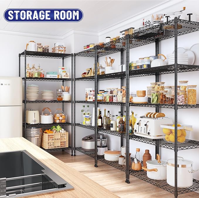 59.4" H x 21.5" W x13.6 D 5-Tier Storage Shelves 1010LBS Wire Shelving - Image 6