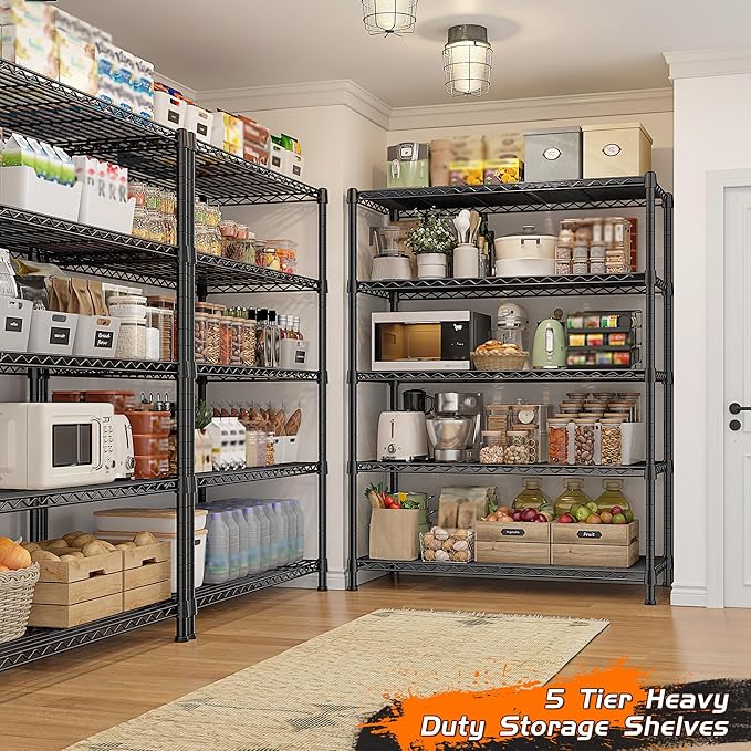 REIBII Storage Shelves 71" H Tall Wire Shelving Unit Sturdy Metal Shelves - Image 4