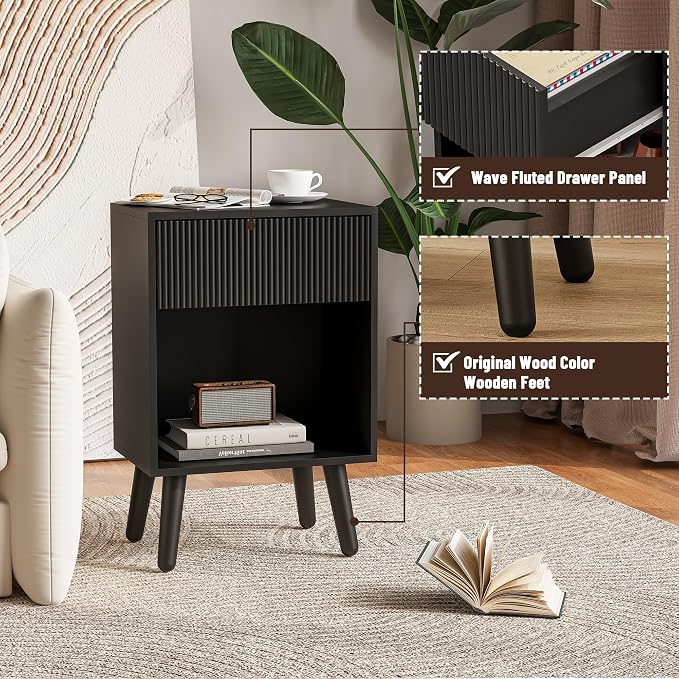 Nightstand, Modern Bedside Table - Image 4