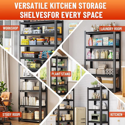 Kitchen Storage Rack，3 Tier Shelving Unit，Metal Adjustable Shelf，1050LBS Steel - Image 7