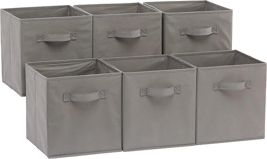 Amazon Basics Collapsible Fabric Storage Cubes Organizer by AmazonBasics
