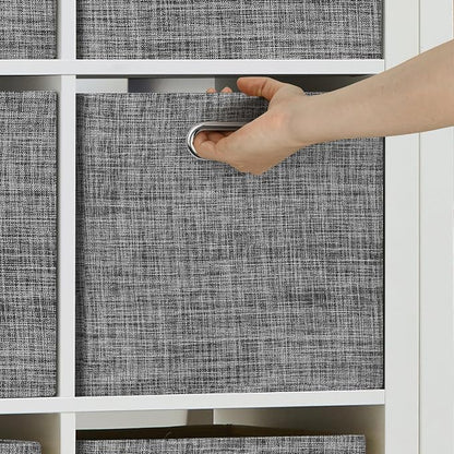 Posprica 15.12"x12.13"x12.01" Storage Cube Bins, Linen Decorative Closet - Image 5