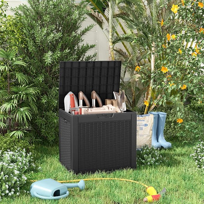 32 Gallon Outdoor Storage Box, Large Resin Deck Box - Image 4
