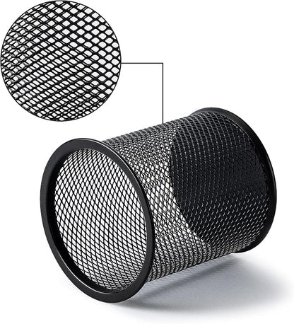 Amazon Basics Wire Mesh Pen Cup, Office Caddy Storage, ‎3.7" x 3.3" - Image 2