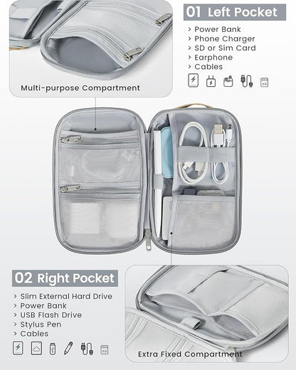 Travelkin Travel Cord Organizer, Small Electronic Organizer Travel Case - Image 3