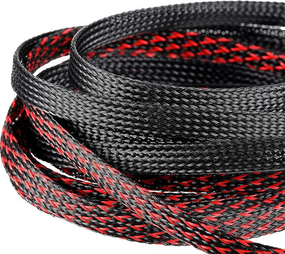 Xuniea 96ft Wire Loom Braided Cable Sleeve Covers Cord Management - Image 4