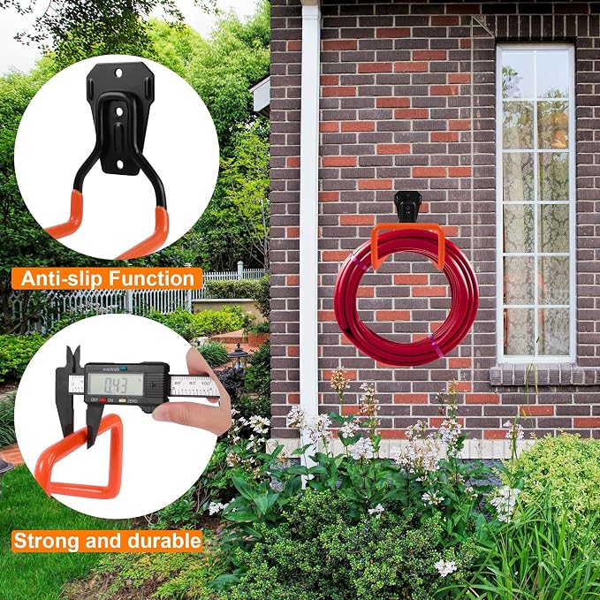 Garden Hose Holder Wall Mount Heavy Duty Garden Hose Hanger Free Standing Metal - Image 5