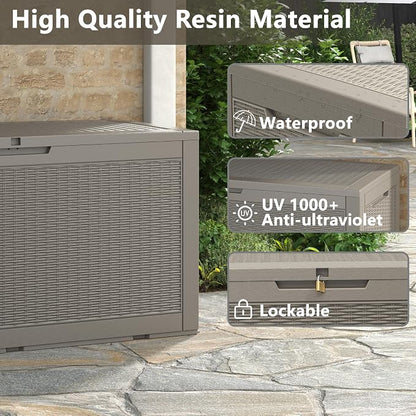 Outdoor Storage Box, Resin Deck Boxes Indoor and outdoor, Waterproof Storage - Image 6