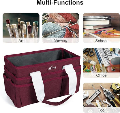 JJRING Craft Organizer Tote Bag, Art Storage Caddy - Image 5