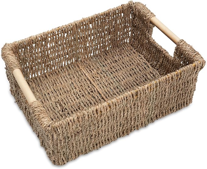 Natural Seagrass Storage Basket by VATIMA