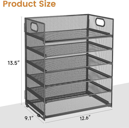 Subekyu 6-Tier Desk Paper Organizer, Desktop File Letter Tray - Image 6