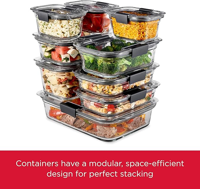 Rubbermaid Brilliance Glass Food Storage Containers, 8 Cup, Leak-Proof - Image 5