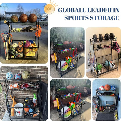 Mythinglogic Sports Equipment Garage Organizer, Garage Ball Storage - Image 4