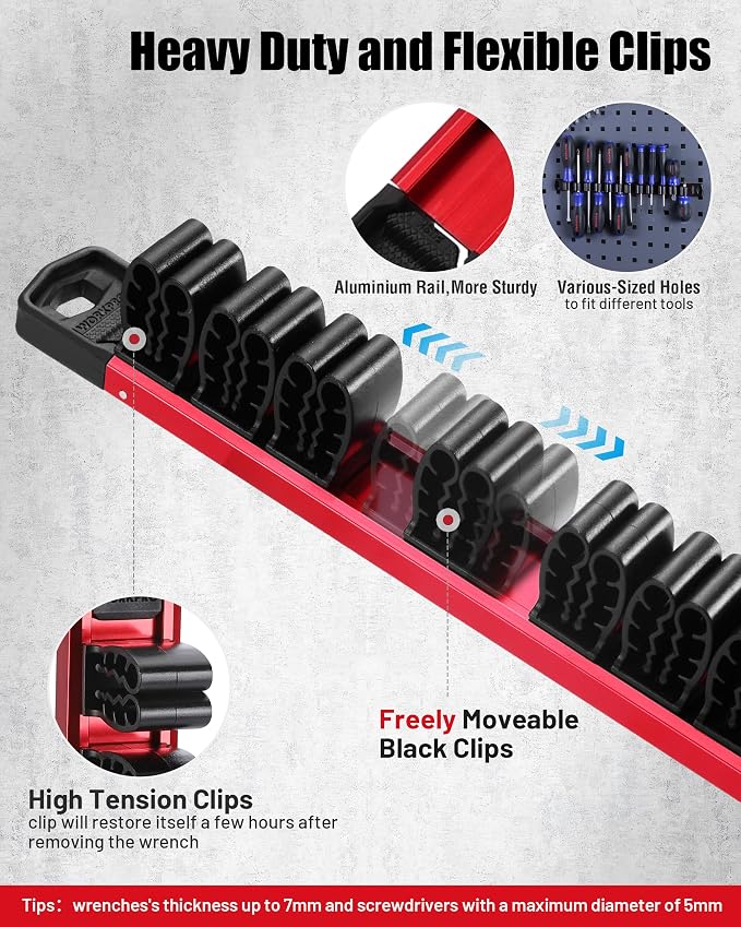 WORKPRO 8-Piece Magnetic Socket Organizer and Magnetic Screwdriver Organizer Set - Image 7