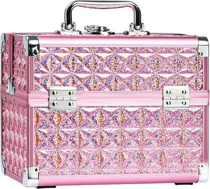 Makeup Case Organizer, Makeup Train Case, Trays Cosmetic Box Portable, - Image 7
