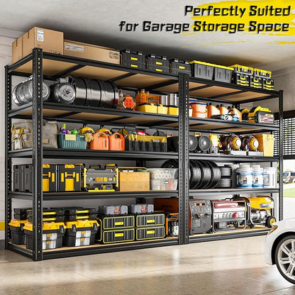 48" W Garage Shelving Heavy Duty 3200LBS Garage Storage Shelving, 5 Tier - Image 4