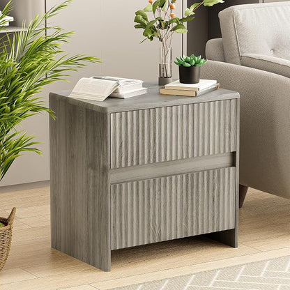Fluted Nightstand, Modern Night Stand - Image 6