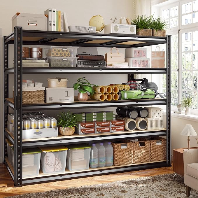 59.9" W Garage Shelves 2230LBS Metal Shelving, 5 Tier Adjustable Garage Storage - Image 8