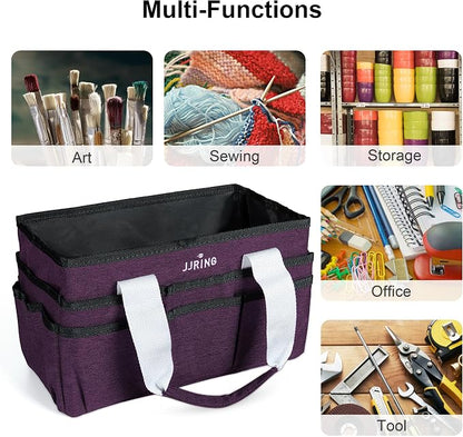 JJRING Craft Organizer Tote Bag, Art Storage Caddy - Image 5