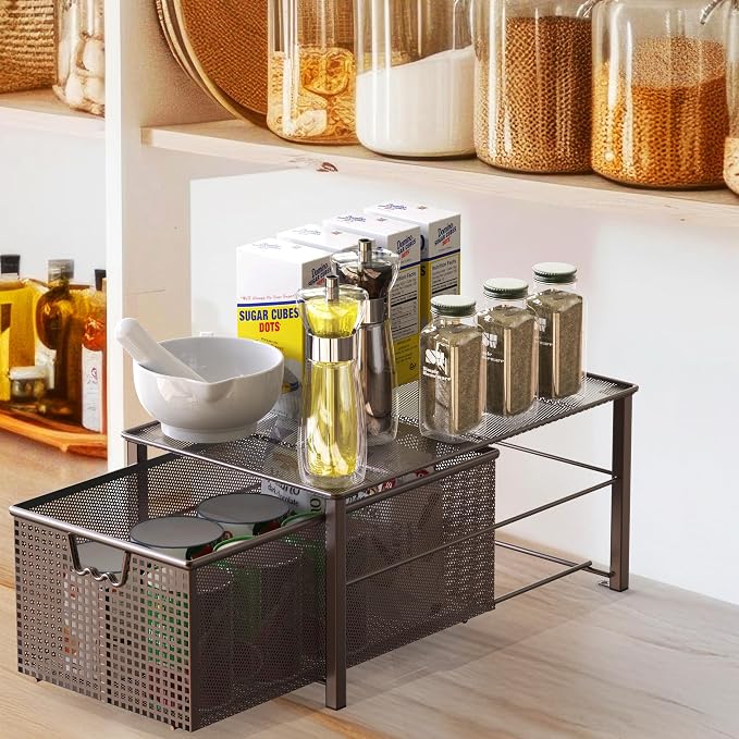 Deco Brothers Stackable Pull Out Cabinet Sliding Basket - Image 4