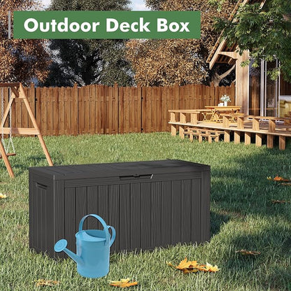 72 Gallon Deck Box Lockable Resin Outdoor Storage Box waterproof Outdoor - Image 7