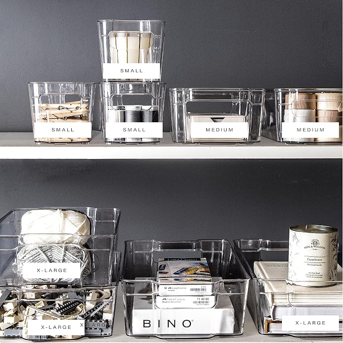 BINO | Stackable Plastic Storage Bins, X-Large - Image 6