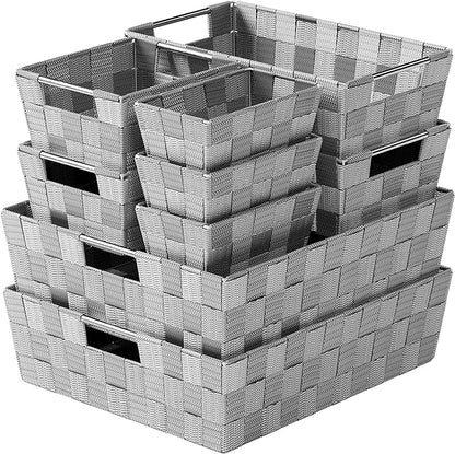 Baskets For Organizing Set Of 9 Dark Grey by Neaterize