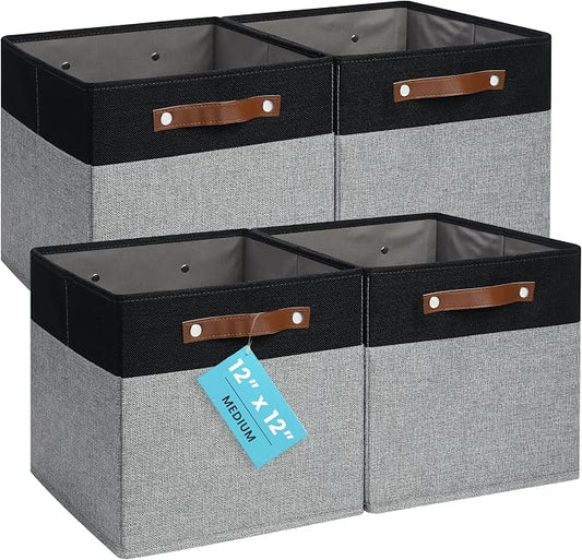 OrganiHaus 12" x 12" x 12" Fabric Storage Bins by OrganiHaus