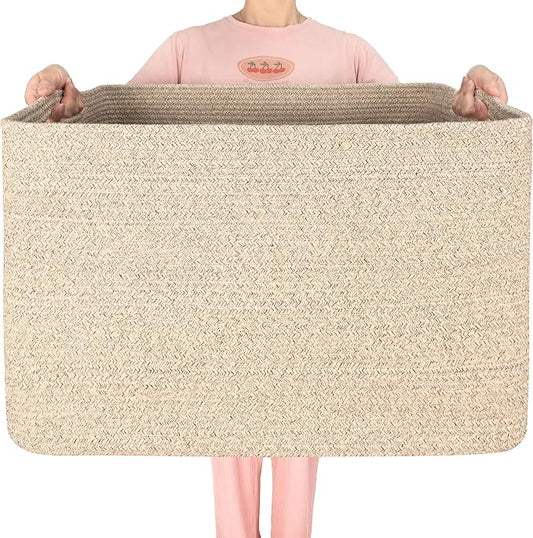 MINTWOOD Design 112L Extra Large Blanket Basket Holder Living Room, Dog Toy by MINTWOODDesign