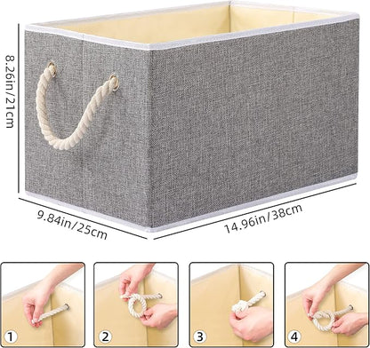 Yawinhe Foldable Fabric Storage Cubes 3-Pack, Collapsible Bins - Image 4