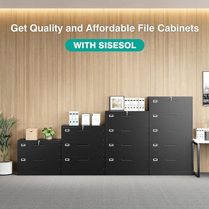 SISESOL 4 Drawer Lateral File Cabinet - Image 4