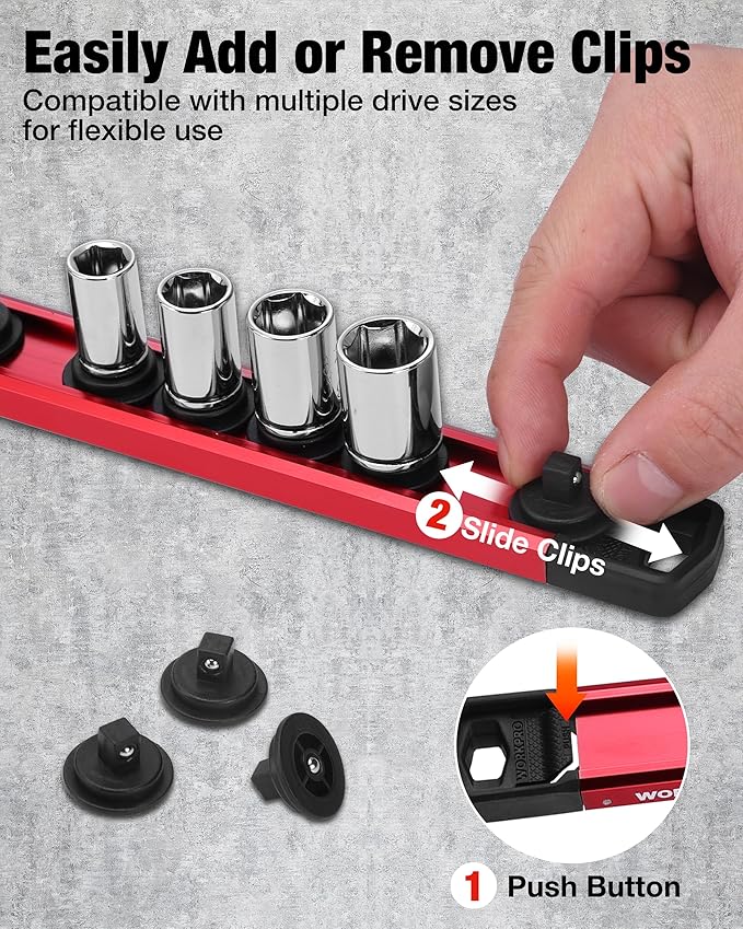 WORKPRO 8-Piece Magnetic Socket Organizer and Magnetic Screwdriver Organizer Set - Image 5