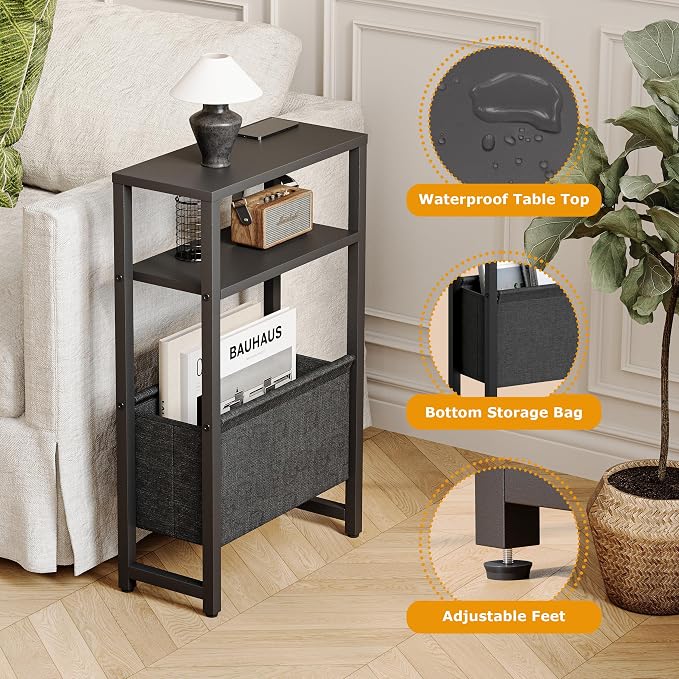 Narrow Side Table, Slim End Table - Image 4